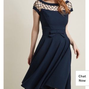 ModCloth Tatyana navy dress.
